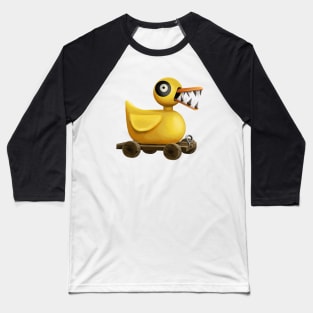 Evil Wooden Duck Toy Baseball T-Shirt